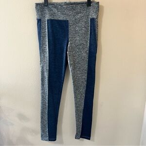 Free People FP Movement Color Block Leggings Womens Medium Gray Navy Yoga